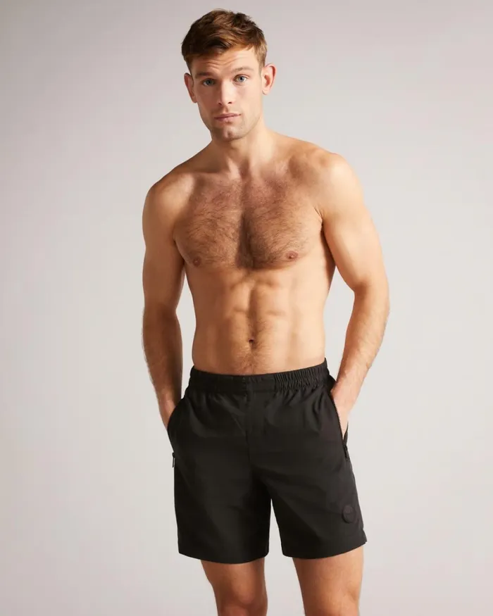 Plain Swim Shorts Black Men Ted Baker Clothing