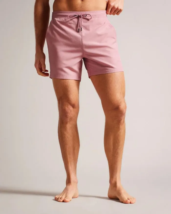 Plain Swim Shorts Pink Men Ted Baker Clothing