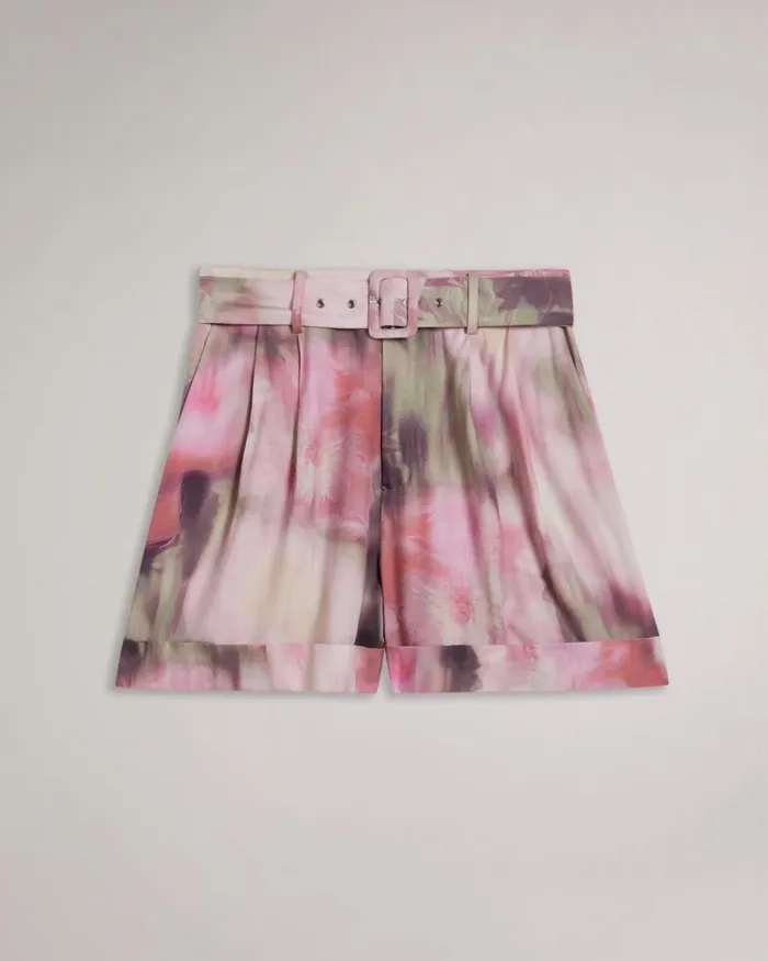 Printed Tailored Shorts Coral Women Ted Baker Clothing
