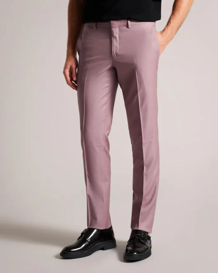 Pure Wool Suit Trousers Pink Men Ted Baker Clothing Pure Wool Suit Trousers Pink Men Ted Baker Clothing
