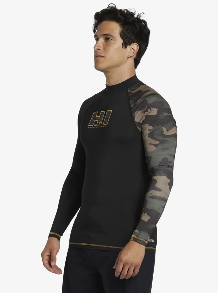 Rashguards Men Quiksilver Hi Island Rush Long Sleeve Upf 50 Rashguard Black Rashguards Men Quiksilver Hi Island Rush Long Sleeve Upf 50 Rashguard Black