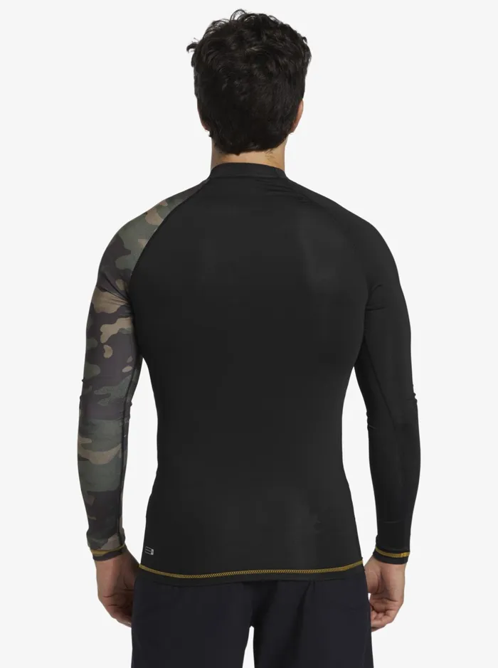 Rashguards Men Quiksilver Hi Island Rush Long Sleeve Upf 50 Rashguard Black Rashguards Men Quiksilver Hi Island Rush Long Sleeve Upf 50 Rashguard Black