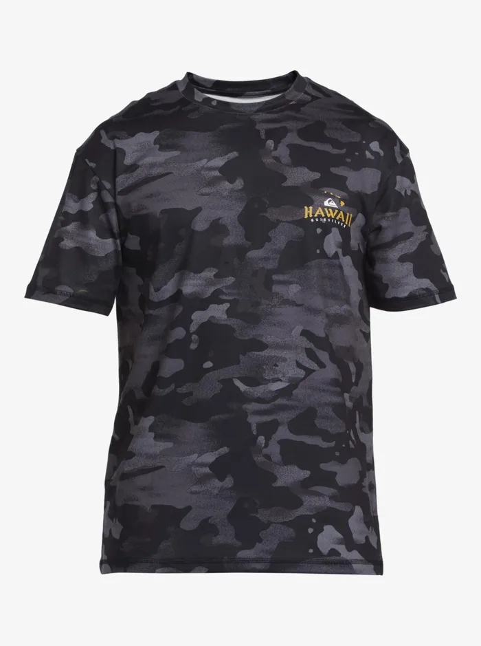 Rashguards Men Quiksilver Hi Royalty Surf Short Sleeve Upf 50 Surf TShirt Hi Camo Black Rashguards Men Quiksilver Hi Royalty Surf Short Sleeve Upf 50 Surf TShirt Hi Camo Black