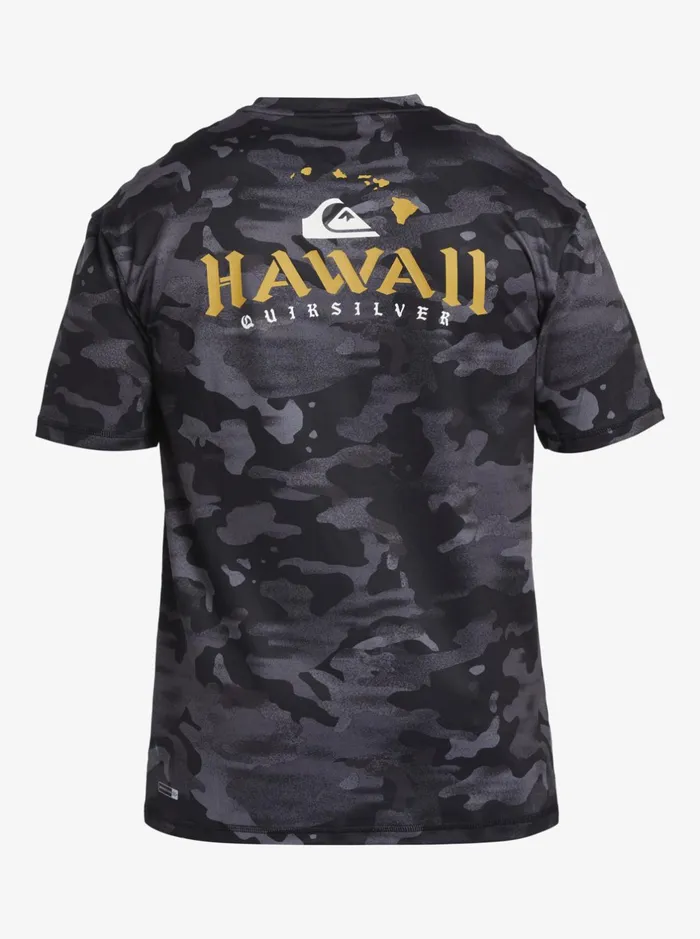 Rashguards Men Quiksilver Hi Royalty Surf Short Sleeve Upf 50 Surf TShirt Hi Camo Black Rashguards Men Quiksilver Hi Royalty Surf Short Sleeve Upf 50 Surf TShirt Hi Camo Black