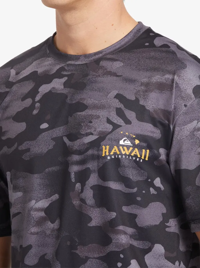 Rashguards Men Quiksilver Hi Royalty Surf Short Sleeve Upf 50 Surf TShirt Hi Camo Black Rashguards Men Quiksilver Hi Royalty Surf Short Sleeve Upf 50 Surf TShirt Hi Camo Black