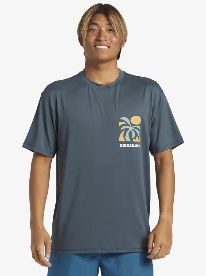 Rashguards Men Quiksilver Mix Session Upf 50 Short Sleeve Surf Tee Dark Slate Rashguards Men Quiksilver Mix Session Upf 50 Short Sleeve Surf Tee Dark Slate