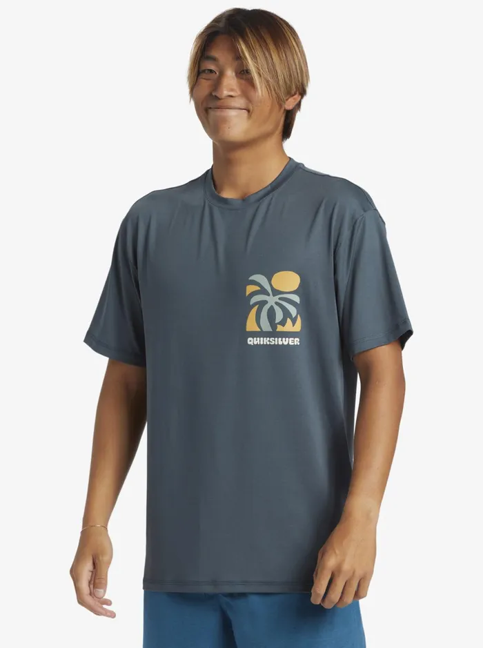 Rashguards Men Quiksilver Mix Session Upf 50 Short Sleeve Surf Tee Dark Slate Rashguards Men Quiksilver Mix Session Upf 50 Short Sleeve Surf Tee Dark Slate
