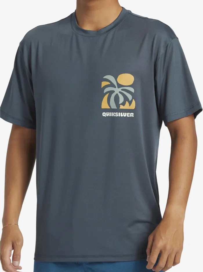 Rashguards Men Quiksilver Mix Session Upf 50 Short Sleeve Surf Tee Dark Slate Rashguards Men Quiksilver Mix Session Upf 50 Short Sleeve Surf Tee Dark Slate