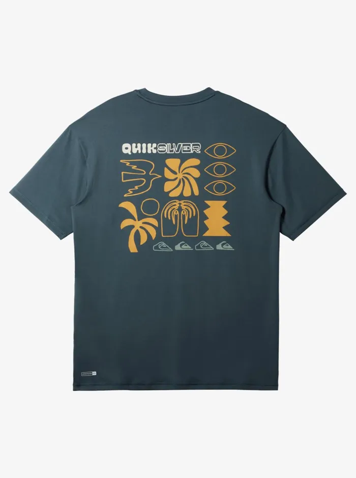 Rashguards Men Quiksilver Mix Session Upf 50 Short Sleeve Surf Tee Dark Slate Rashguards Men Quiksilver Mix Session Upf 50 Short Sleeve Surf Tee Dark Slate