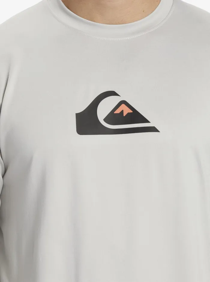 Rashguards Men Quiksilver Solid Streak Long Sleeve Upf 50 Surf Tee Gray Violet Rashguards Men Quiksilver Solid Streak Long Sleeve Upf 50 Surf Tee Gray Violet