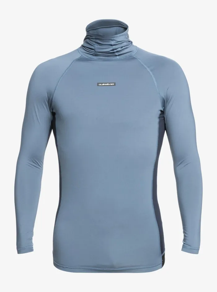 Rashguards Men Quiksilver Storm Tripper Hooded Long Sleeve Surf Top Bering Sea Rashguards Men Quiksilver Storm Tripper Hooded Long Sleeve Surf Top Bering Sea