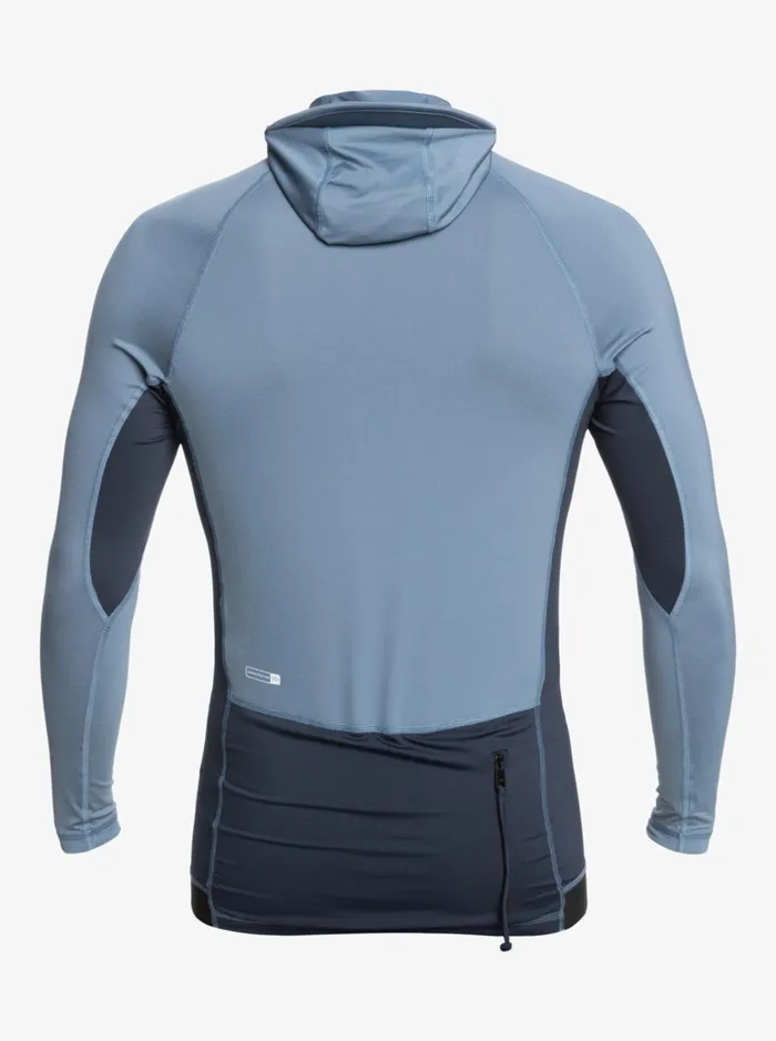 Rashguards Men Quiksilver Storm Tripper Hooded Long Sleeve Surf Top Bering Sea Rashguards Men Quiksilver Storm Tripper Hooded Long Sleeve Surf Top Bering Sea