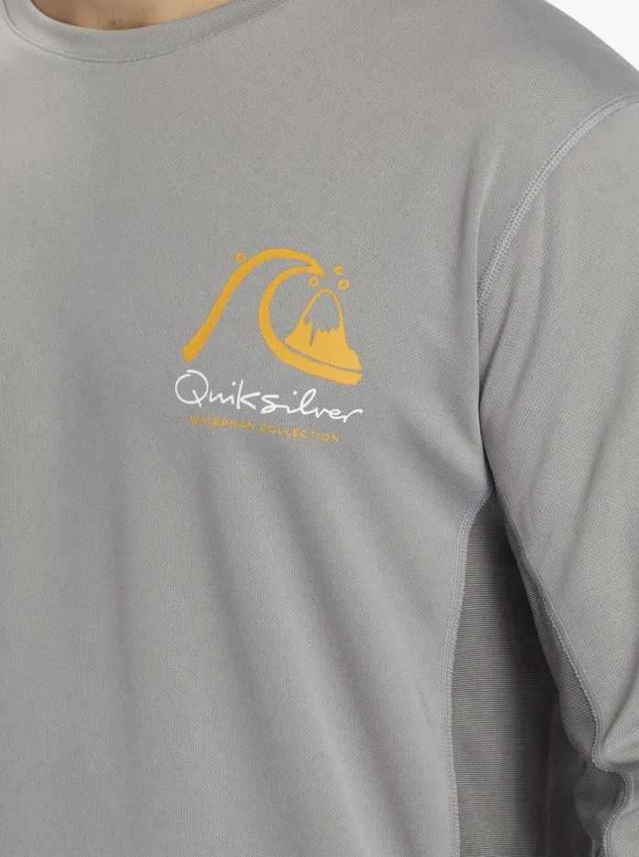 Rashguards Men Quiksilver Waterman Bamboo Check 2 Upf 50 Long Sleeve Surf Tee Sharkskin Rashguards Men Quiksilver Waterman Bamboo Check 2 Upf 50 Long Sleeve Surf Tee Sharkskin