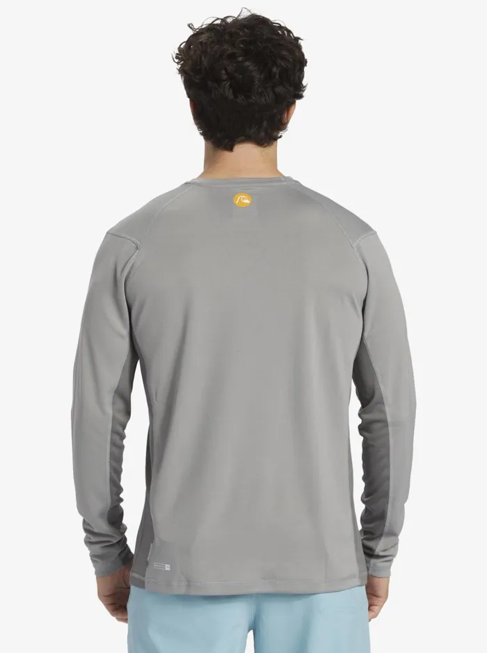 Rashguards Men Quiksilver Waterman Bamboo Check 2 Upf 50 Long Sleeve Surf Tee Sharkskin Rashguards Men Quiksilver Waterman Bamboo Check 2 Upf 50 Long Sleeve Surf Tee Sharkskin