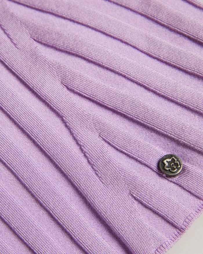 Rib Engineered Knit Top Lilac Women Ted Baker Clothing Rib Engineered Knit Top Lilac Women Ted Baker Clothing