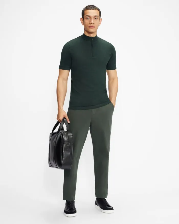 Saffiano Leather Document Bag Black Men Ted Baker Document Bags
