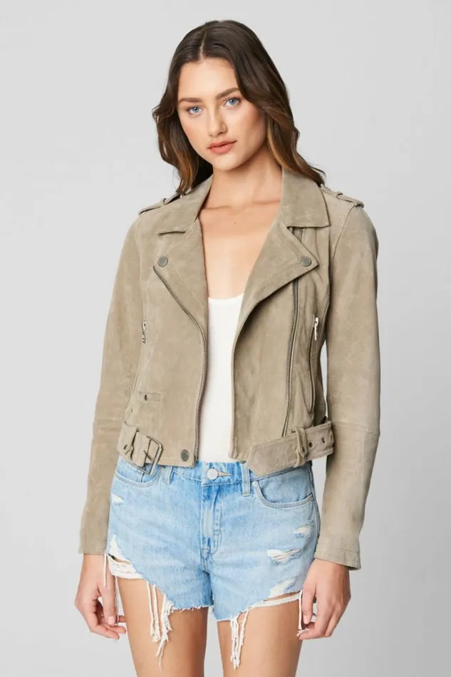 Sand Stoner Moto Jacket Women Blank NYC Jackets