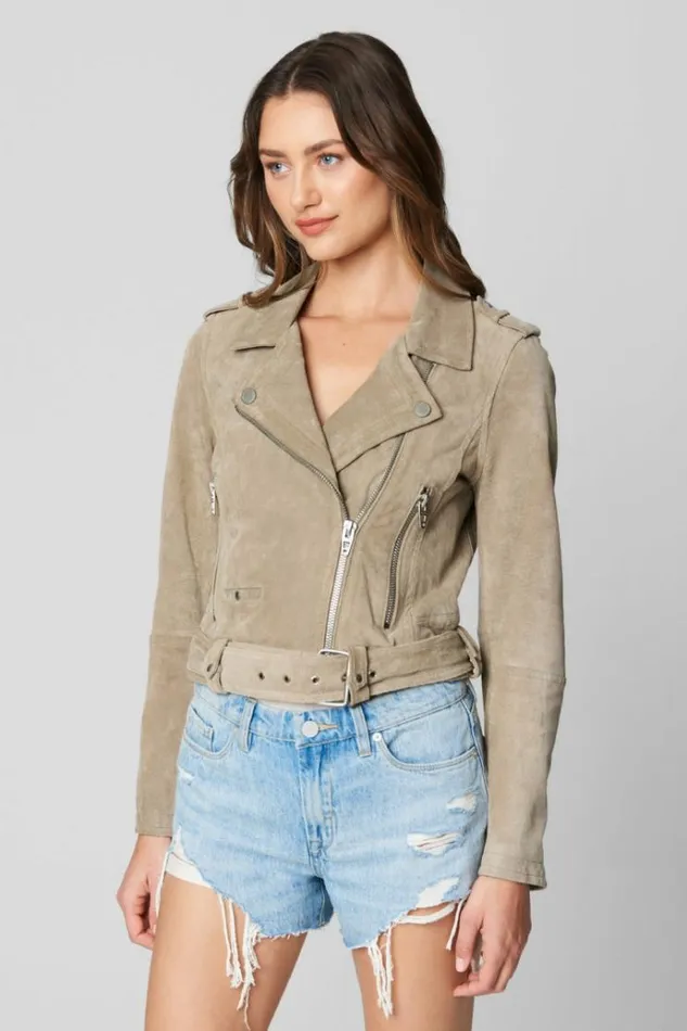 Sand Stoner Moto Jacket Women Blank NYC Jackets