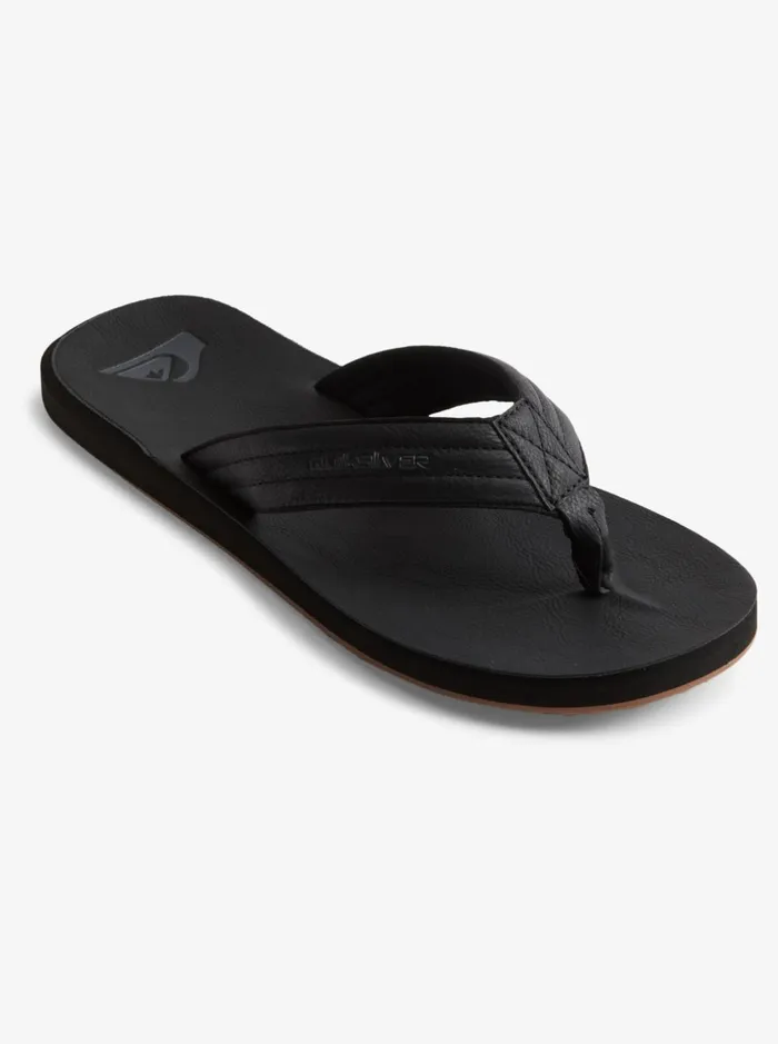 Sandals Men Quiksilver Carver Nubuck Sandals Solid Black