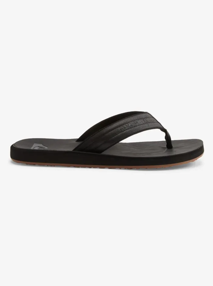 Sandals Men Quiksilver Carver Nubuck Sandals Solid Black Sandals Men Quiksilver Carver Nubuck Sandals Solid Black