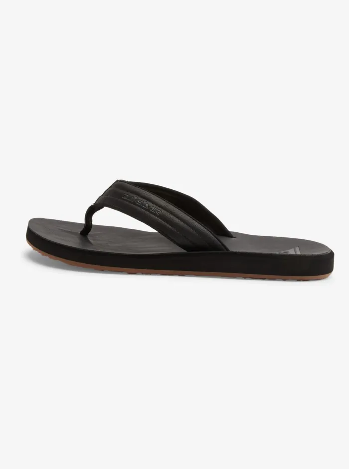 Sandals Men Quiksilver Carver Nubuck Sandals Solid Black Sandals Men Quiksilver Carver Nubuck Sandals Solid Black