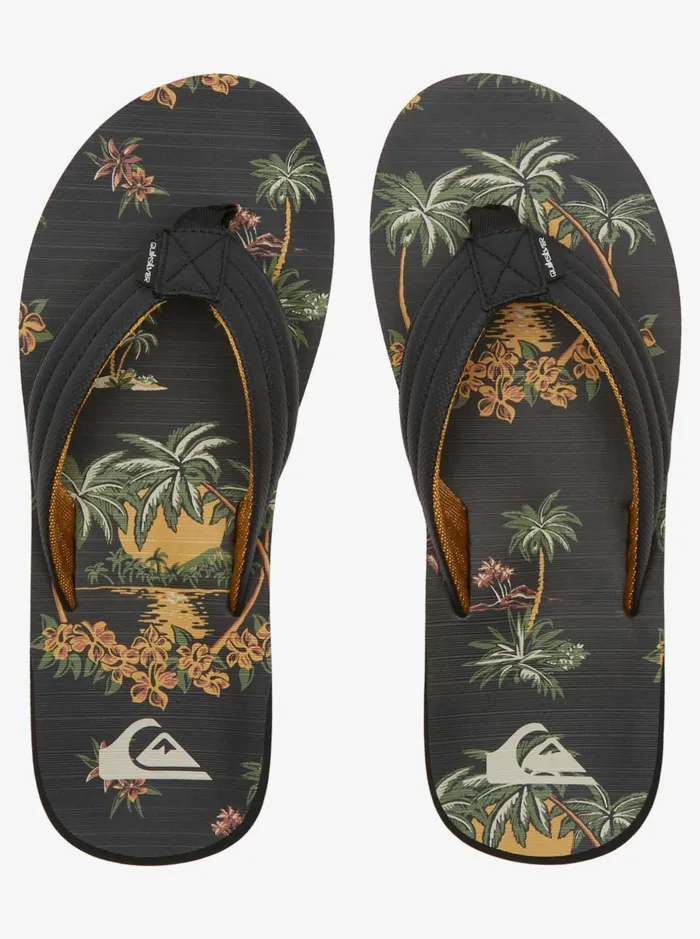 Sandals Men Quiksilver Carver Print Sandals Black 5 Sandals Men Quiksilver Carver Print Sandals Black 5