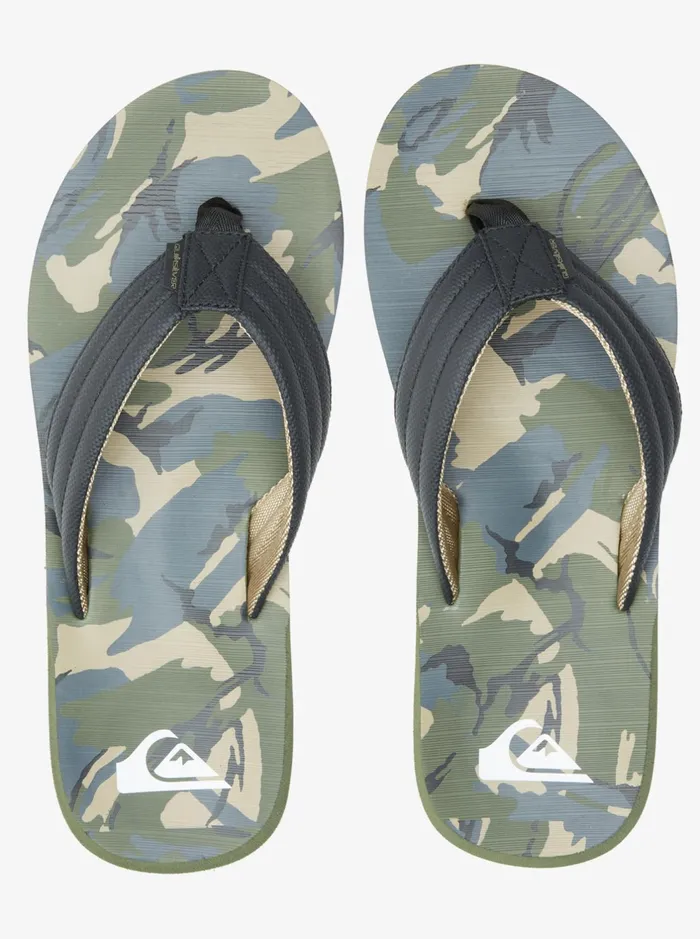 Sandals Men Quiksilver Carver Print Sandals Blackgreengrey Sandals Men Quiksilver Carver Print Sandals Blackgreengrey