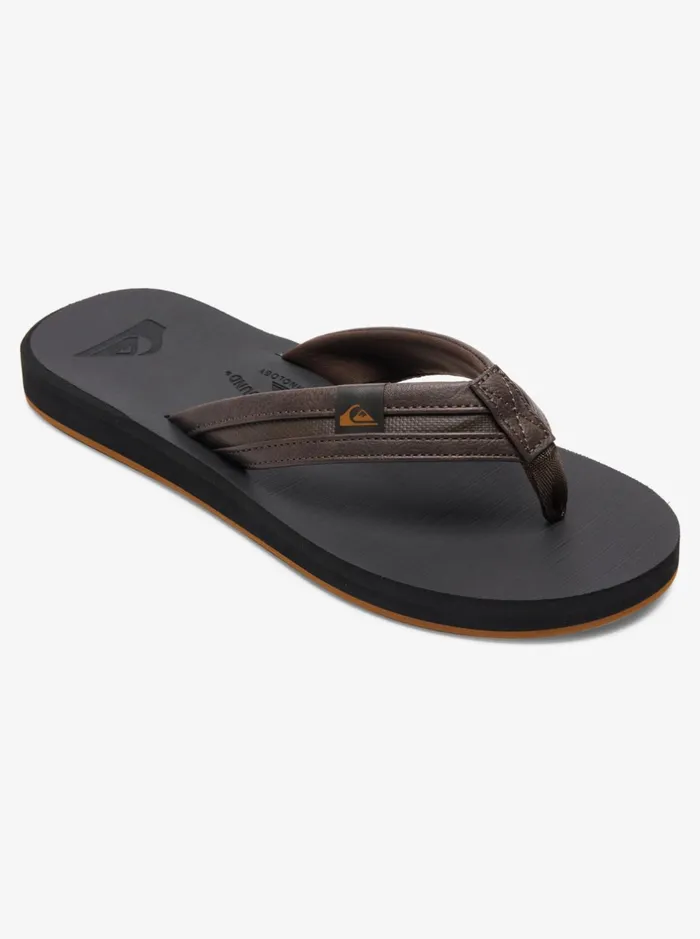 Sandals Men Quiksilver Carver Squish Sandals Brownblackbrown