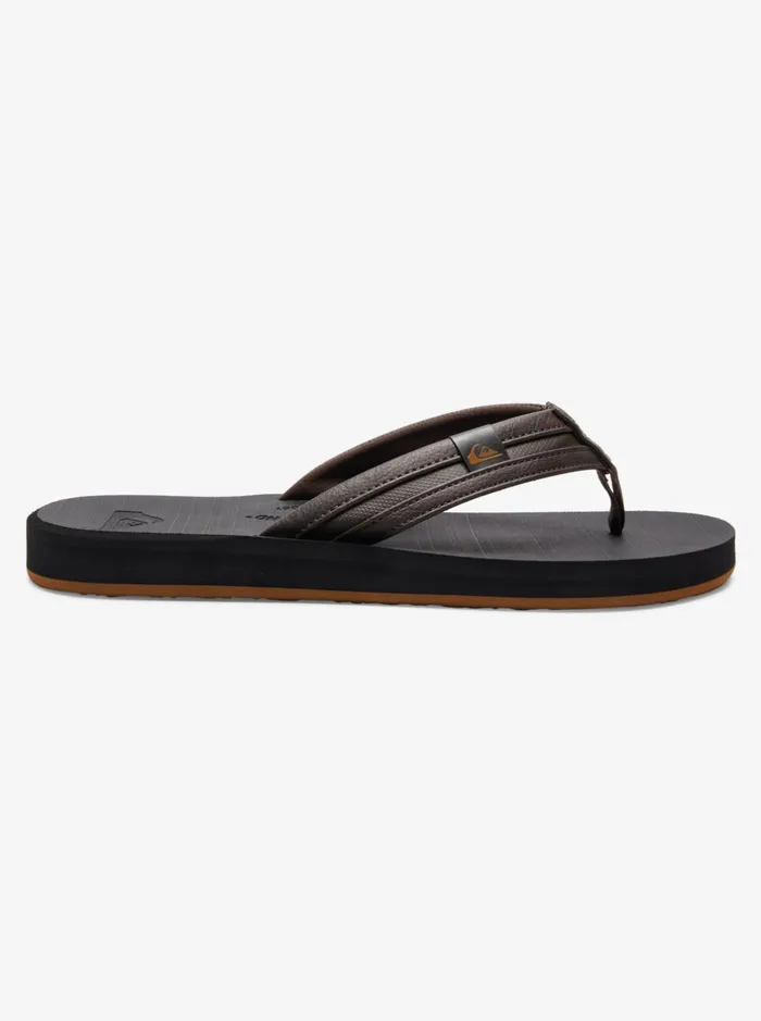 Sandals Men Quiksilver Carver Squish Sandals Brownblackbrown Sandals Men Quiksilver Carver Squish Sandals Brownblackbrown