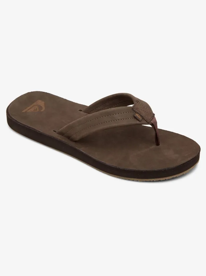 Sandals Men Quiksilver Erreka Leather Sandals Brownbrownbrown