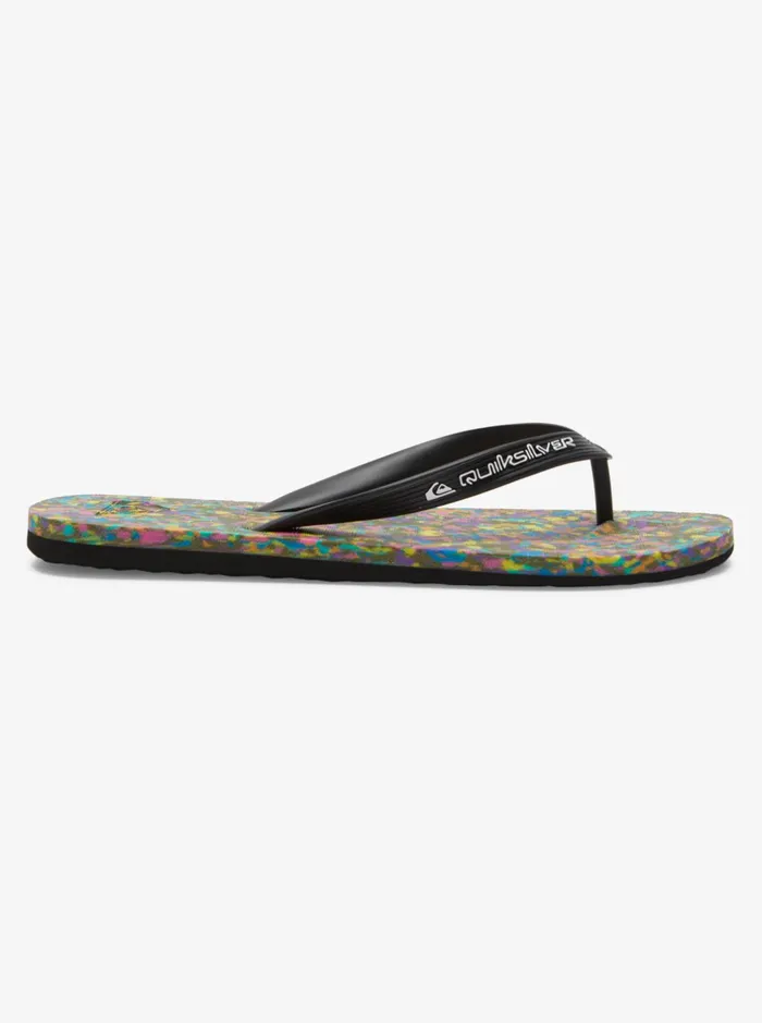 Sandals Men Quiksilver Molokai Recycled FlipFlops Blackblueblack Sandals Men Quiksilver Molokai Recycled FlipFlops Blackblueblack