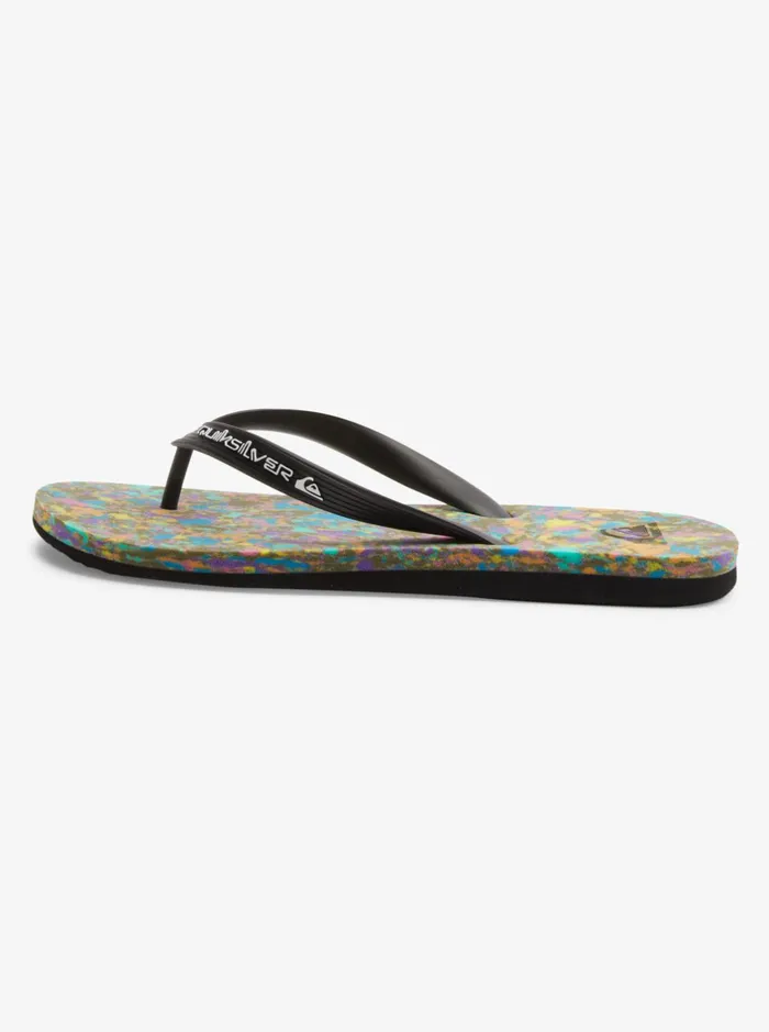 Sandals Men Quiksilver Molokai Recycled FlipFlops Blackblueblack Sandals Men Quiksilver Molokai Recycled FlipFlops Blackblueblack