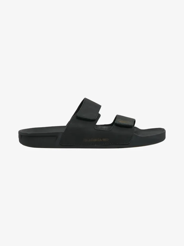 Sandals Men Quiksilver Rivi Leather Double Adjust Sandals Black 1 Sandals Men Quiksilver Rivi Leather Double Adjust Sandals Black 1