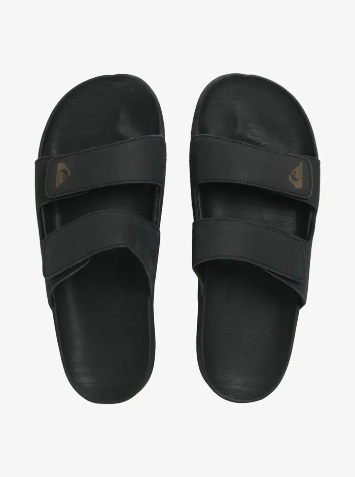 Sandals Men Quiksilver Rivi Leather Double Adjust Sandals Black 1 Sandals Men Quiksilver Rivi Leather Double Adjust Sandals Black 1
