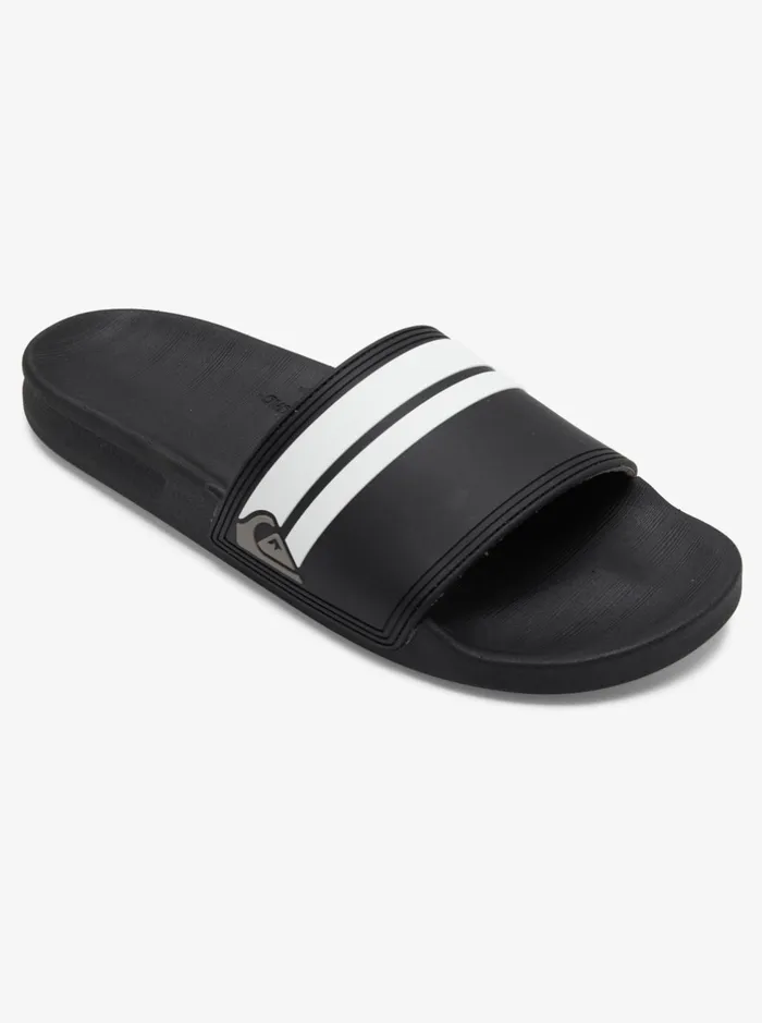 Sandals Men Quiksilver Rivi Slides Blackblackwhite