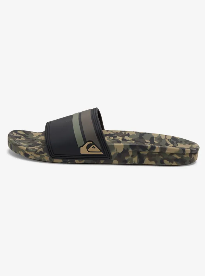 Sandals Men Quiksilver Rivi Slides Green 2 Sandals Men Quiksilver Rivi Slides Green 2