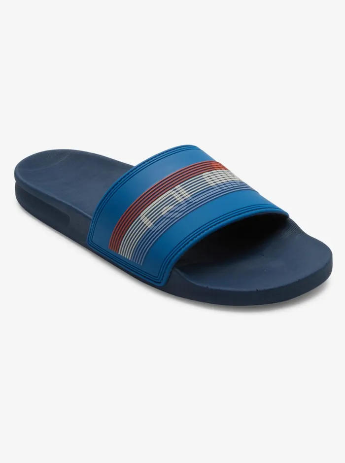 Sandals Men Quiksilver Rivi Wordmark Slides Blue 6