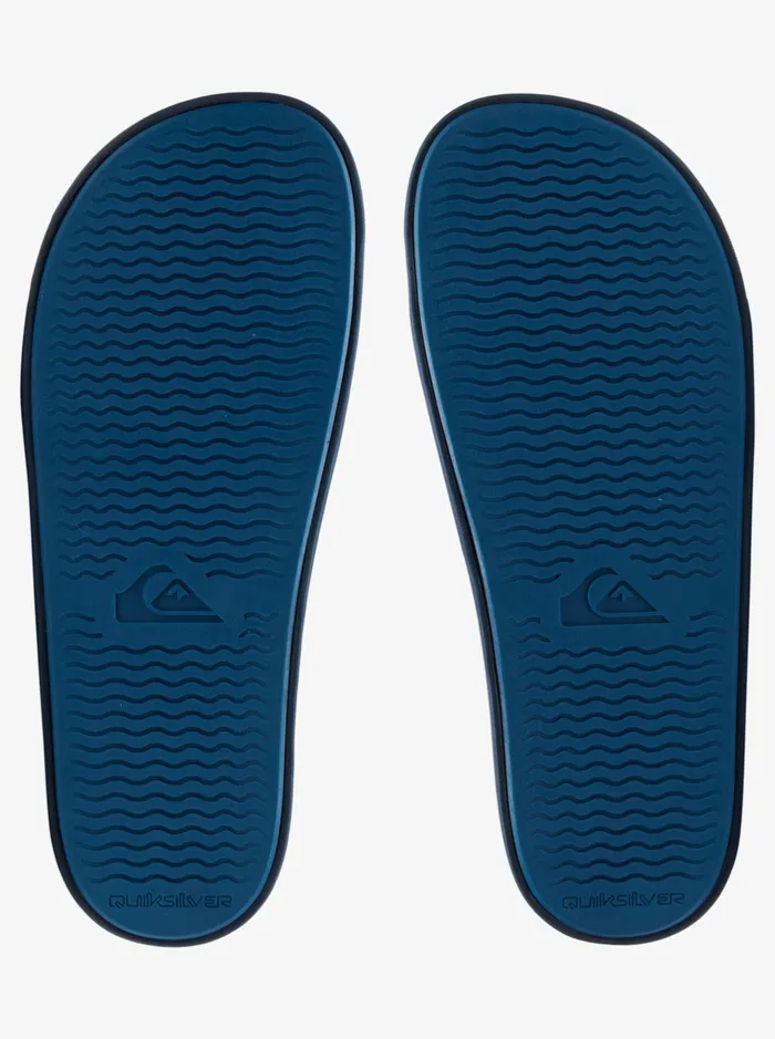 Sandals Men Quiksilver Rivi Wordmark Slides Blue 6 Sandals Men Quiksilver Rivi Wordmark Slides Blue 6