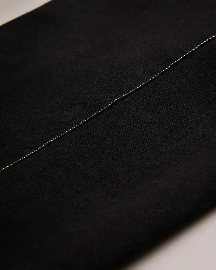 Sateen Finish Jeans With Split Hem Black Women Ted Baker Clothing Sateen Finish Jeans With Split Hem Black Women Ted Baker Clothing