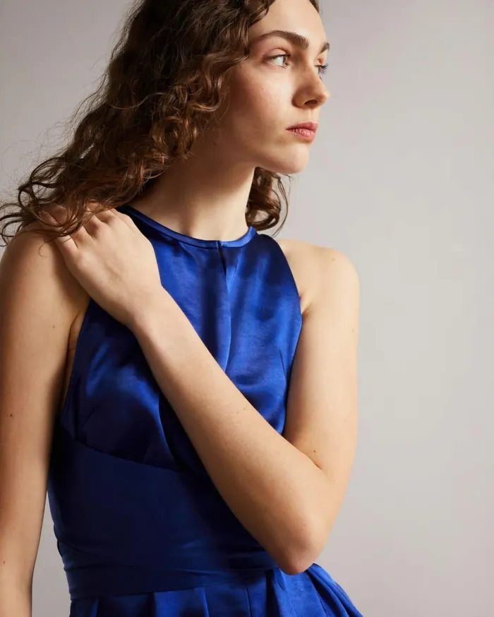 Self Tie Halter Cami Dark Blue Women Ted Baker Tops and TShirts Self Tie Halter Cami Dark Blue Women Ted Baker Tops and TShirts
