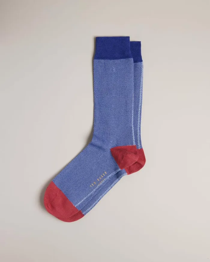 Semi Plain Socks Blue Men Ted Baker Socks