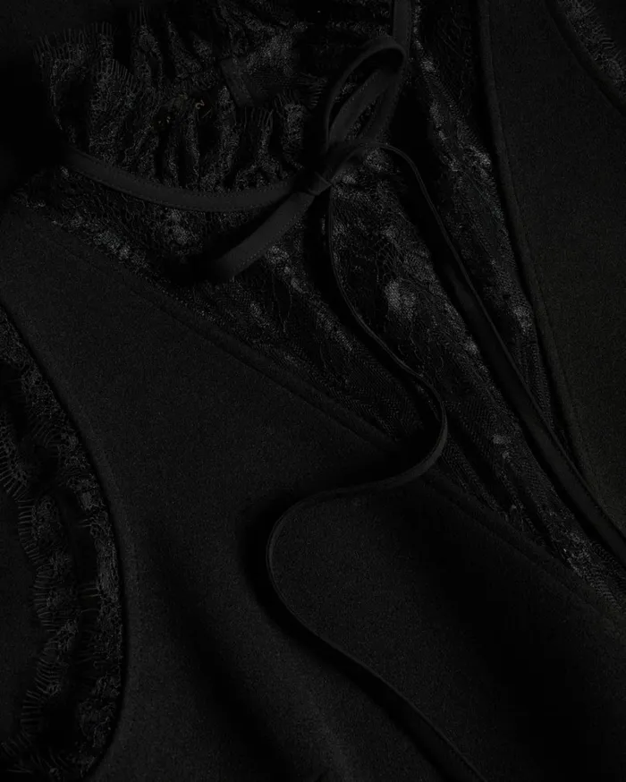 Shirt Dress With Lace Panels Black Women Ted Baker Clothing Shirt Dress With Lace Panels Black Women Ted Baker Clothing