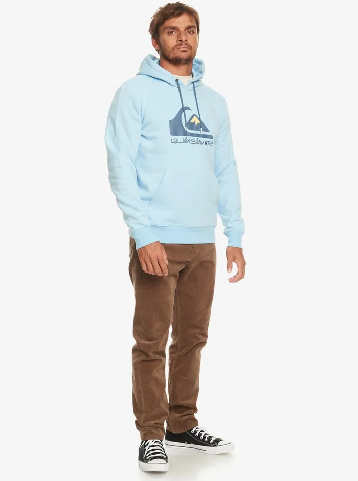 Shirts and Polos Men Quiksilver Big Logo Pullover Hoodie Clear Sky Shirts and Polos Men Quiksilver Big Logo Pullover Hoodie Clear Sky
