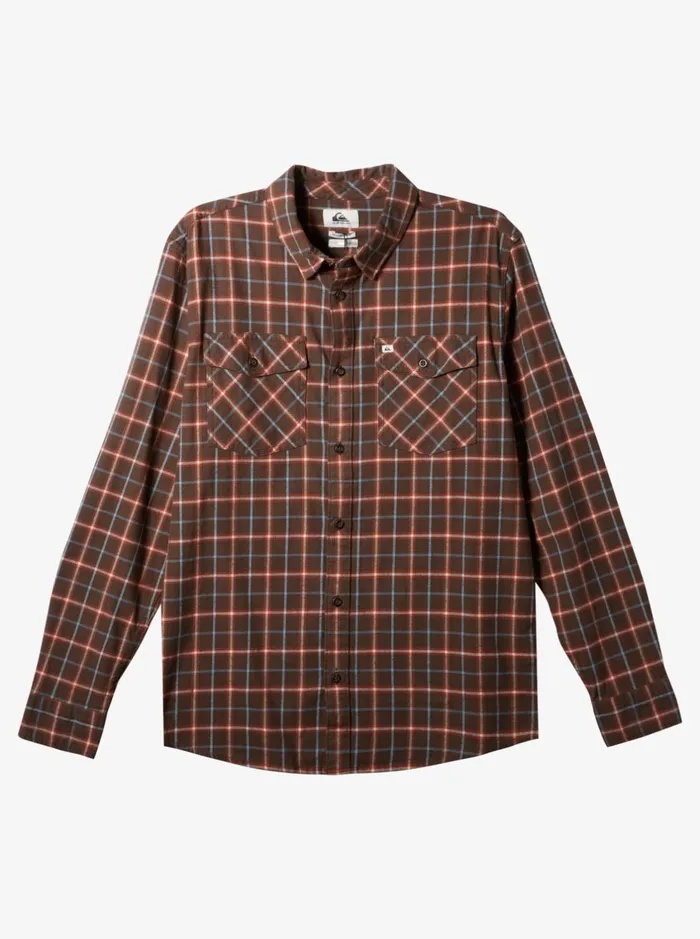 Shirts and Polos Men Quiksilver Dulsie Long Sleeve Shirt Major Brown Dulsie