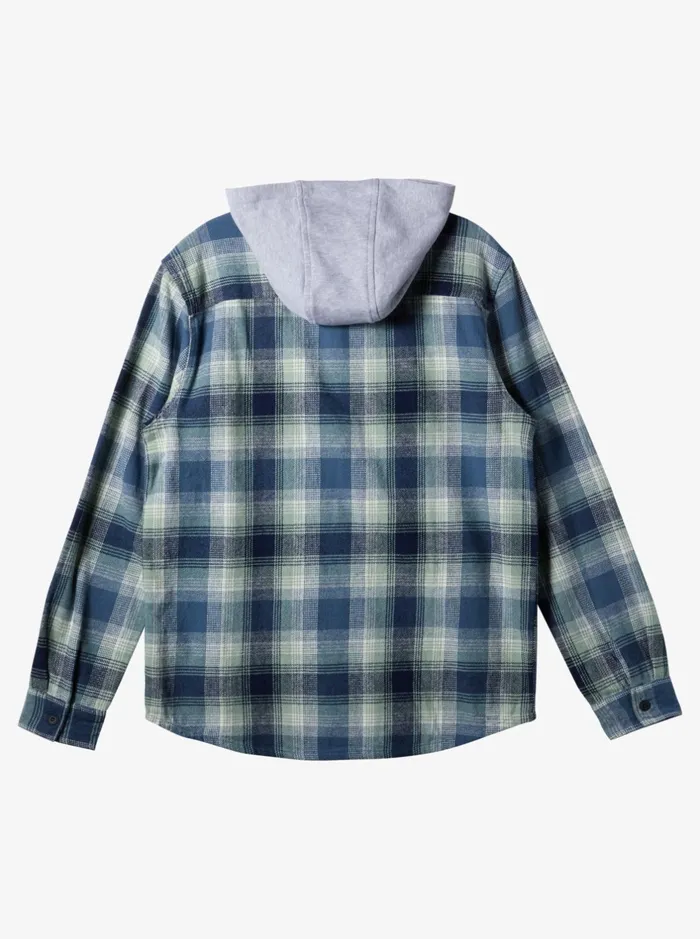 Shirts and Polos Men Quiksilver Kinloss Long Sleeve Hooded Shirt Iceberg Green Kinloss Shirts and Polos Men Quiksilver Kinloss Long Sleeve Hooded Shirt Iceberg Green Kinloss