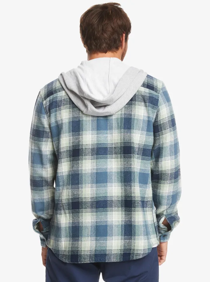 Shirts and Polos Men Quiksilver Kinloss Long Sleeve Hooded Shirt Iceberg Green Kinloss Shirts and Polos Men Quiksilver Kinloss Long Sleeve Hooded Shirt Iceberg Green Kinloss