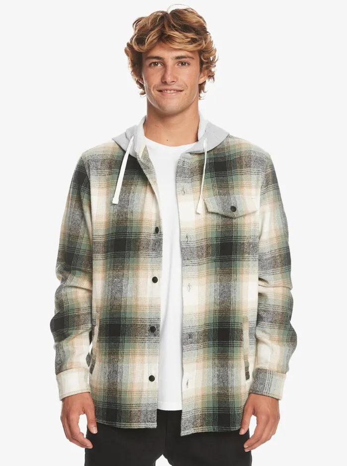 Shirts and Polos Men Quiksilver Kinloss Long Sleeve Hooded Shirt Laurel Kinloss Shirts and Polos Men Quiksilver Kinloss Long Sleeve Hooded Shirt Laurel Kinloss