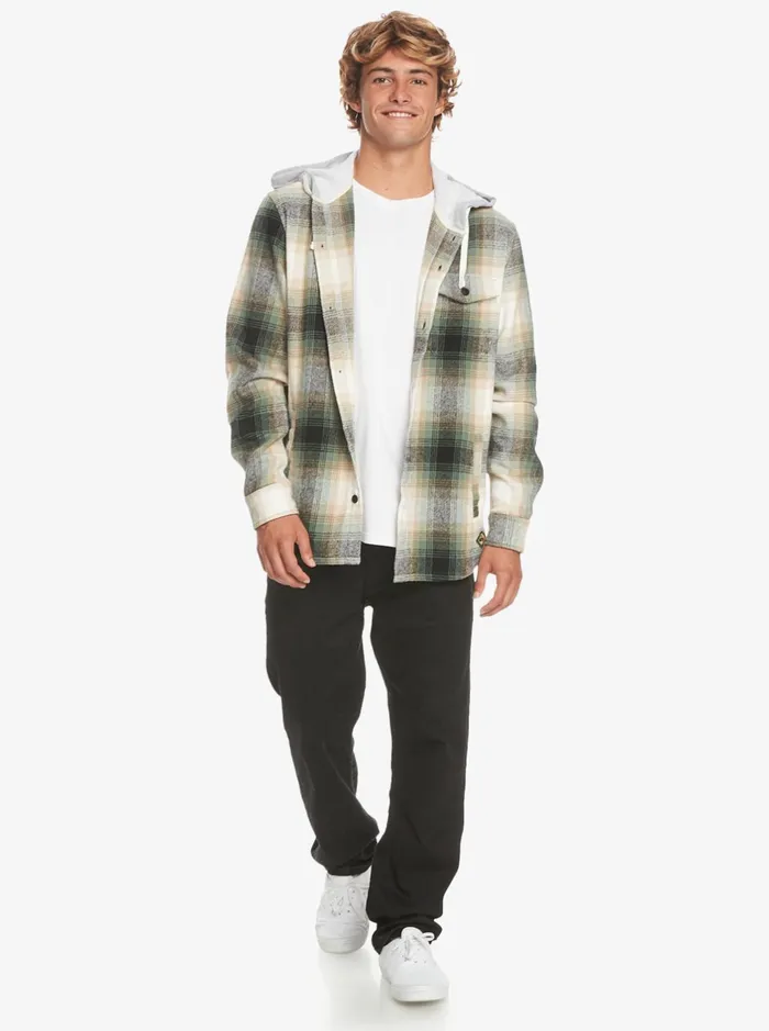 Shirts and Polos Men Quiksilver Kinloss Long Sleeve Hooded Shirt Laurel Kinloss Shirts and Polos Men Quiksilver Kinloss Long Sleeve Hooded Shirt Laurel Kinloss