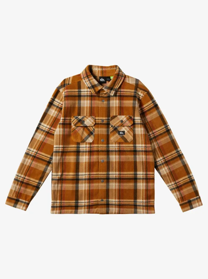 Shirts and Polos Men Quiksilver Surf Days Long Sleeve Fleece Shirt Bone Brown Surf Days Shirts and Polos Men Quiksilver Surf Days Long Sleeve Fleece Shirt Bone Brown Surf Days