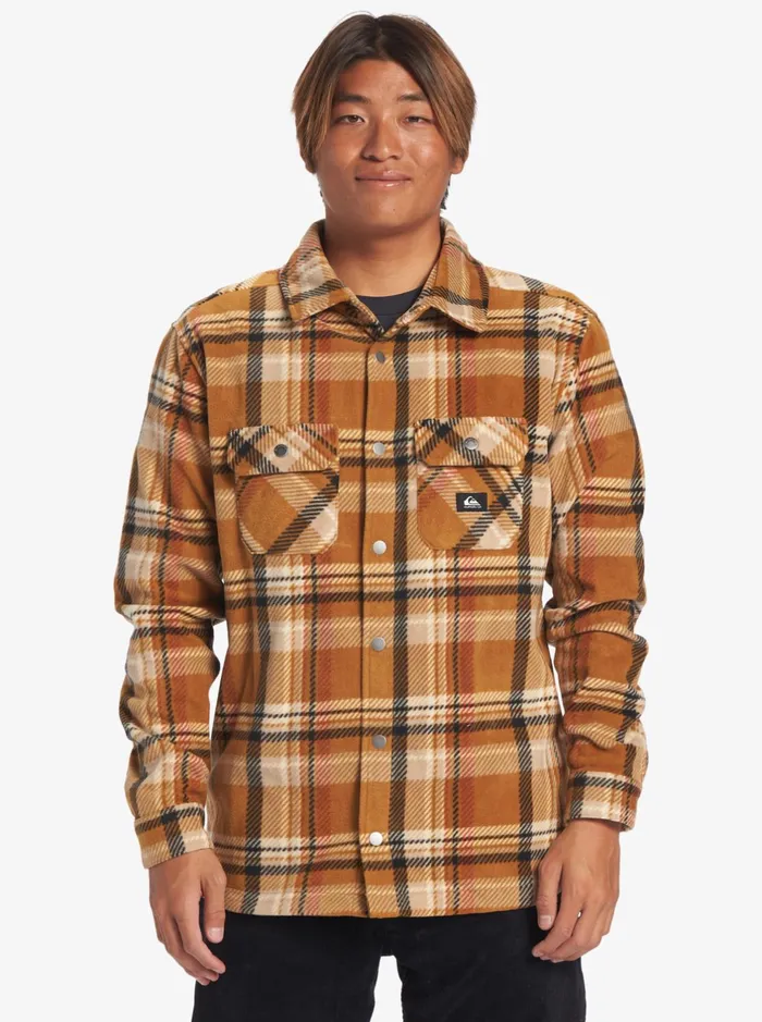Shirts and Polos Men Quiksilver Surf Days Long Sleeve Fleece Shirt Bone Brown Surf Days Shirts and Polos Men Quiksilver Surf Days Long Sleeve Fleece Shirt Bone Brown Surf Days